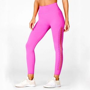 Fabletics Pink High-Waisted SculptKnit® Lattice Legging